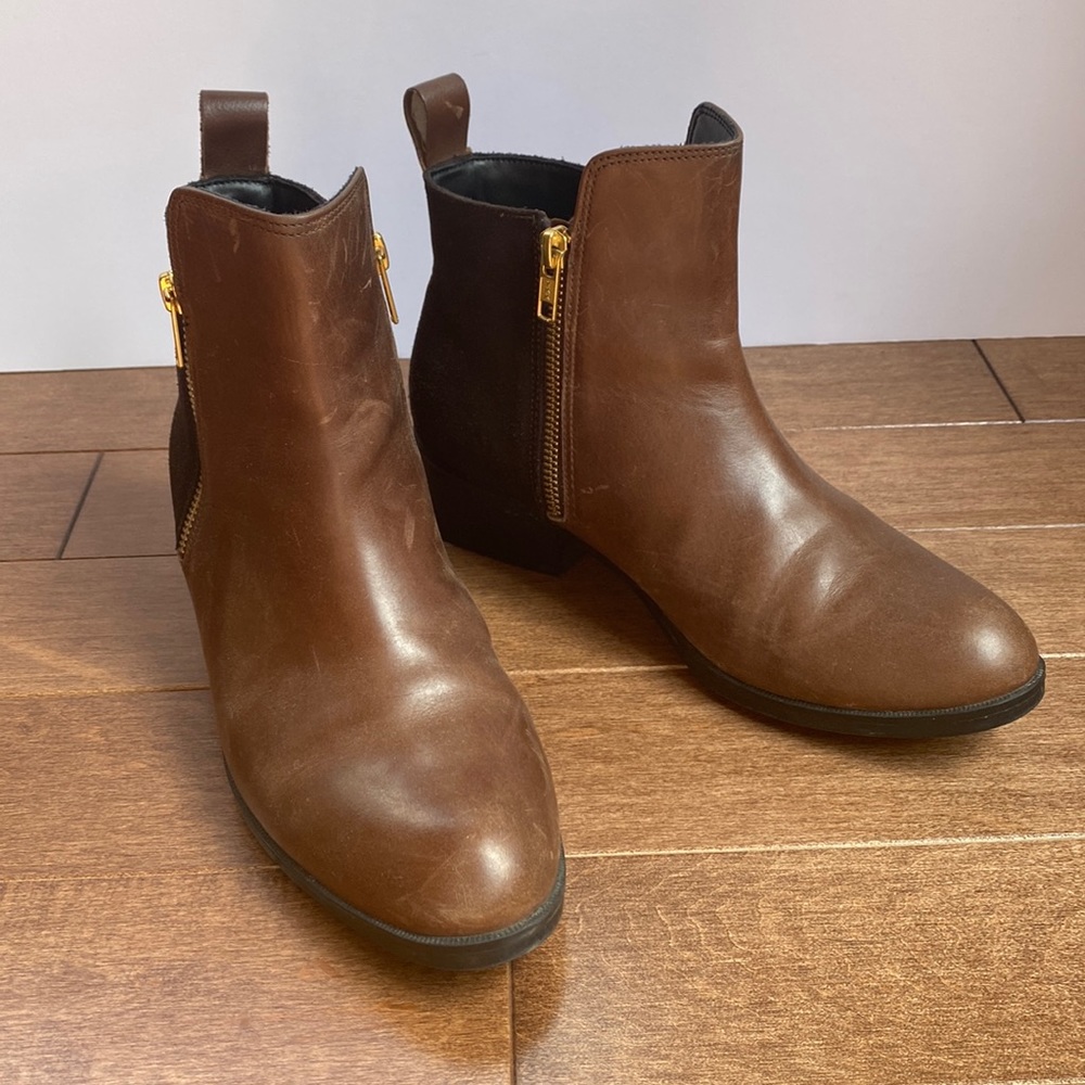 Cougar Waterproof Chelsea Boots Brown Leather/Suede Size 8